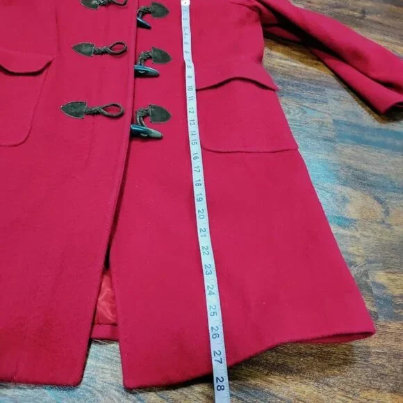 Talbots VTG Gloverall English Country Side Wool Duffle Coat Barbiecore Womens 10 - Picture 9 of 15